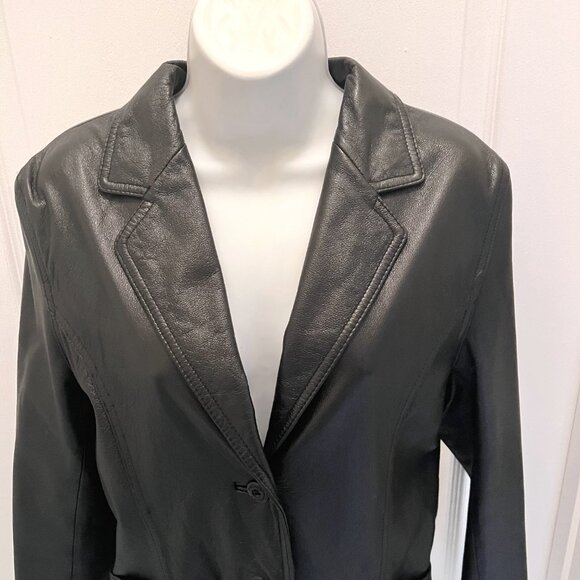 Wilson's Leather Maxima Women's Vintage Black Jacket/Blazer-Size Med.-Casual - Picture 3 of 16
